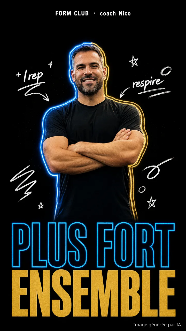 Story néon et craie : « Plus fort ensemble »